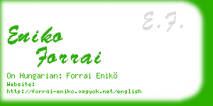 eniko forrai business card